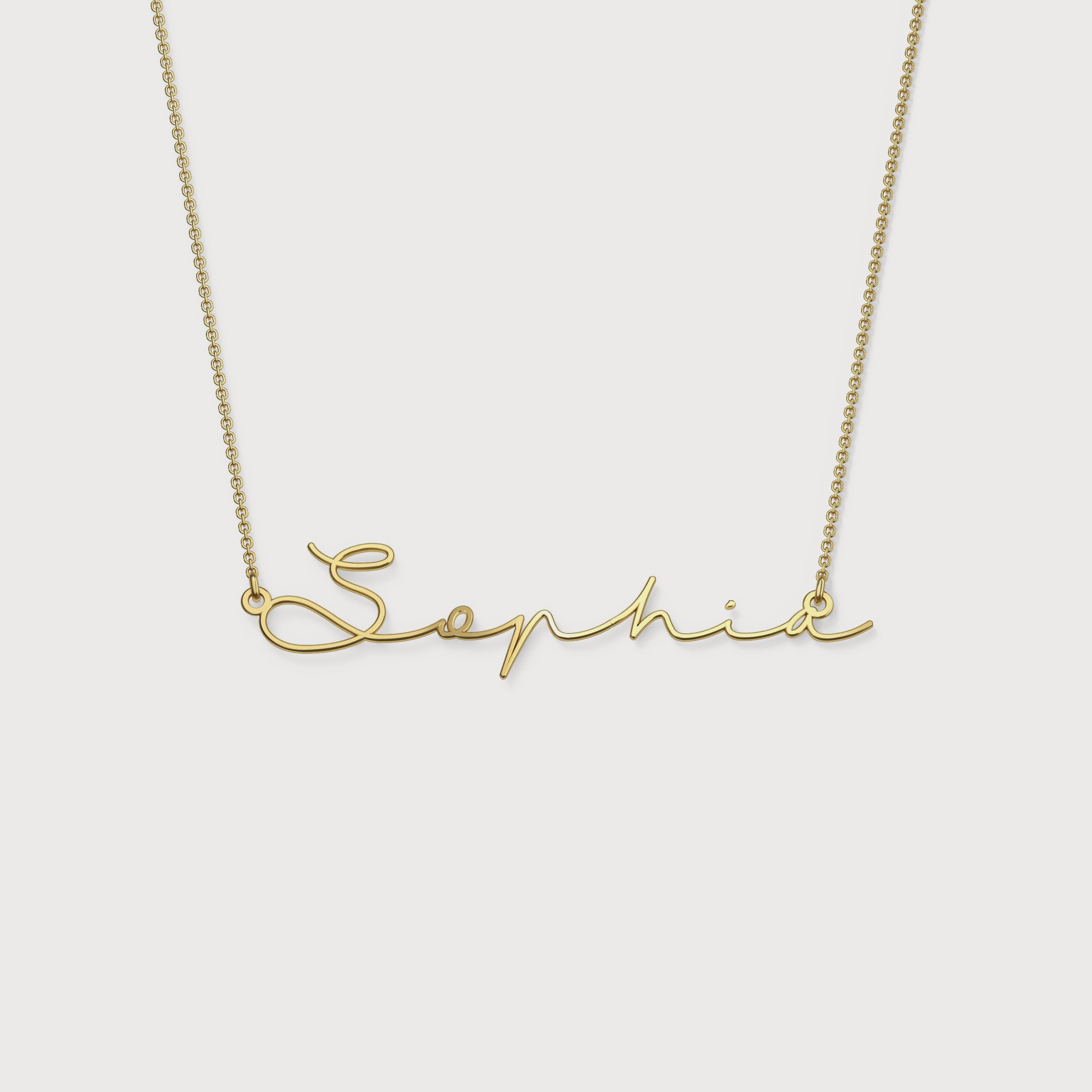 Selenichast mon amour name necklace