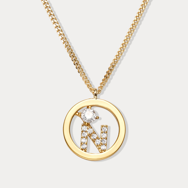 Diamond Letter N Chain Necklace