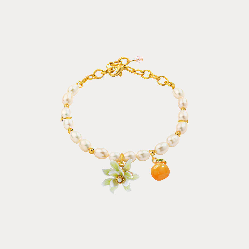 Selenichast citrus gardenia pearl bracelet