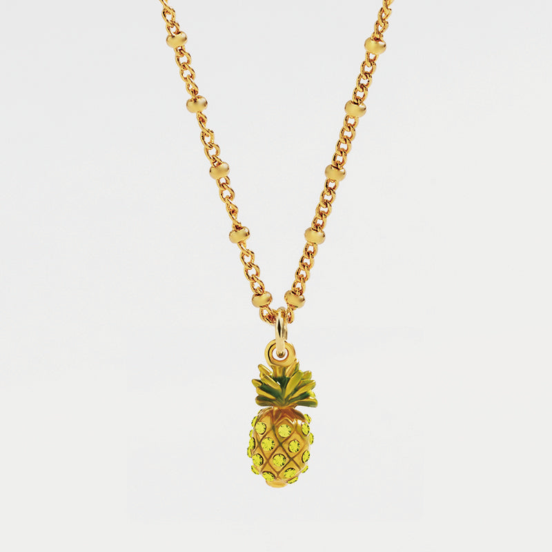 Fruit Enamel Gold Necklace