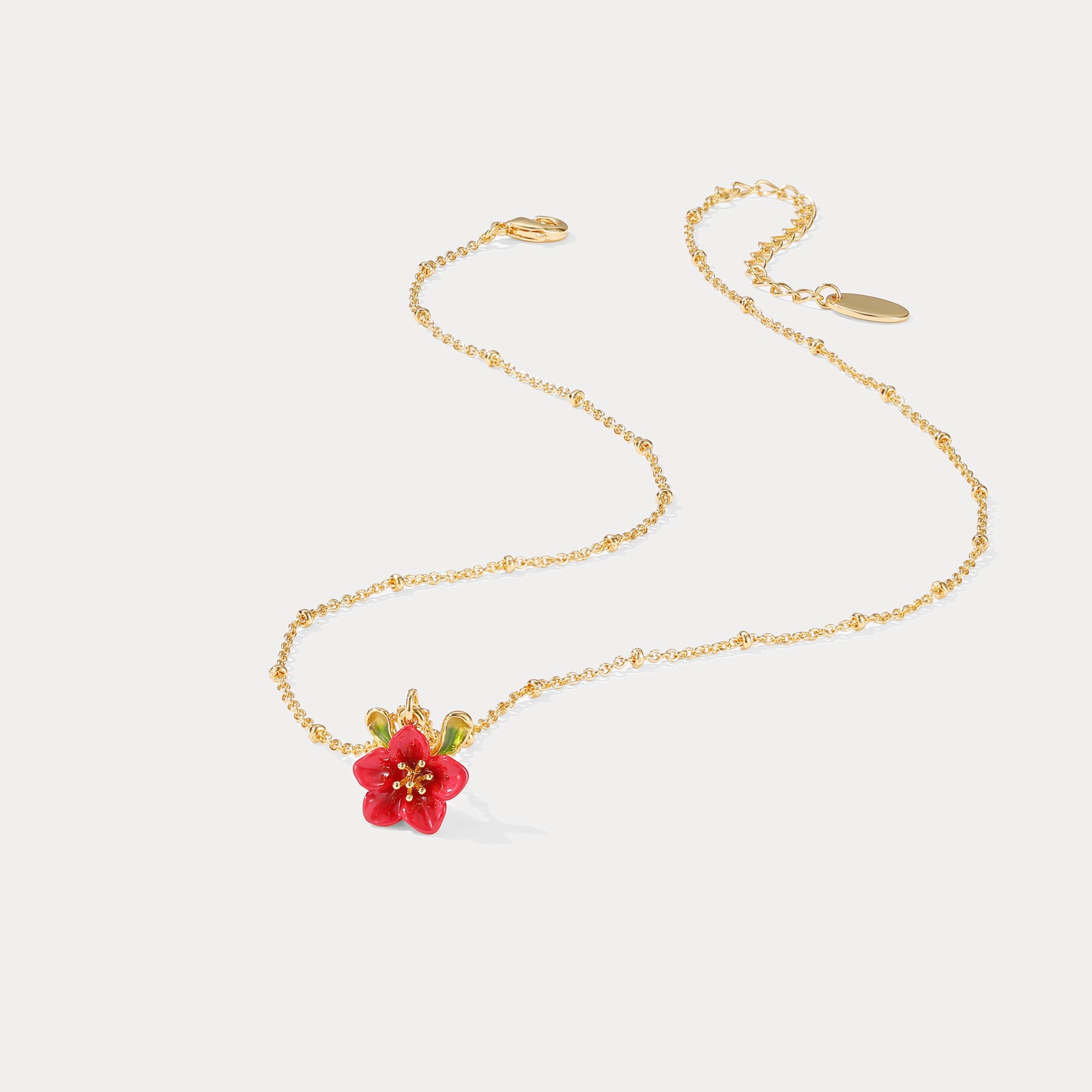 Begonia Flower Chain Necklace